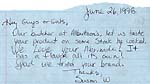 Susan W Note